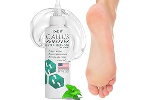 DeEnti Callus Remover for Feet, Extra Strength Foot Callus Remover Gel, 8oz Salon Grade Home Pedicure Supplies for Dry Skin, Cracked Heel, Professional Strength Foot Care, Cool Mint
