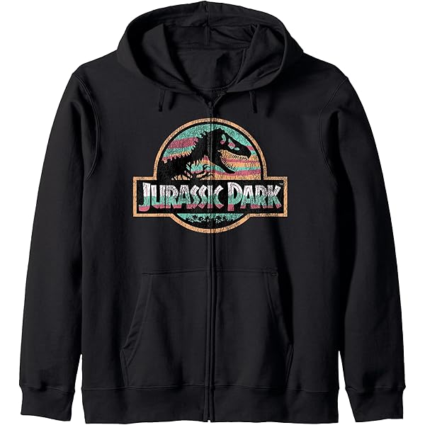 Amazon.com: Jurassic Park Classic Logo Distressed Zip Hoodie