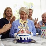 Gyufise Glitter & Fabulous 70th Birthday Cake Topper Gold Cheers 70 Years view 6