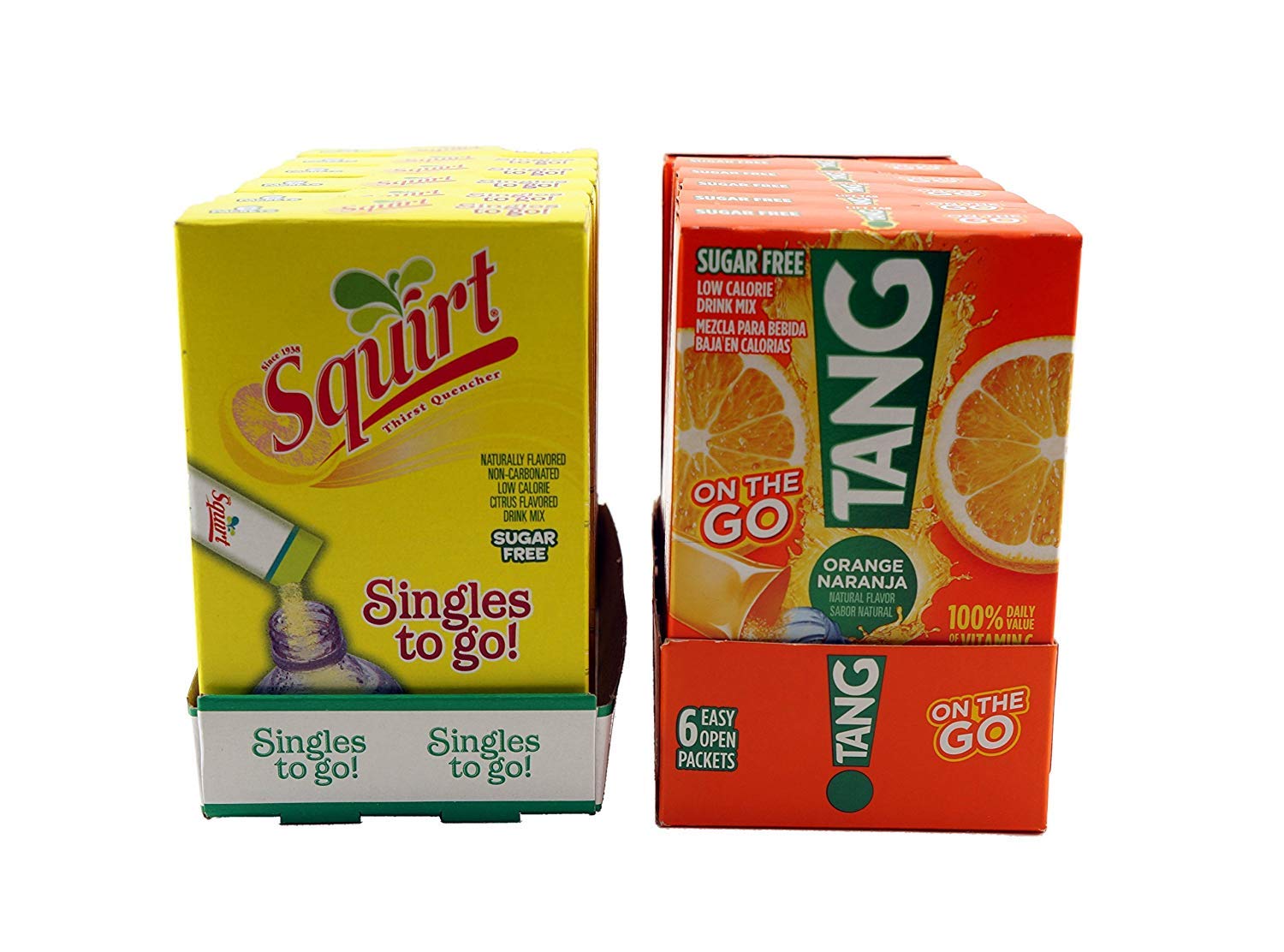 Tang Singles To Go Orange, Squirt To Go Combo Drink Mix