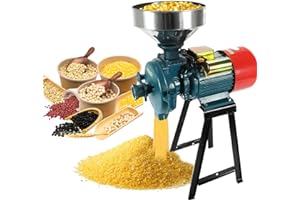 EVGTTI Electric Grain Grinder Mill 3000W, 110V Dry Cereals Grinder with Funnel, Commercial Electric Feed Mill Dry Grinder, Rice Corn Grain Coffee Wheat Feed Mill Flour Mill