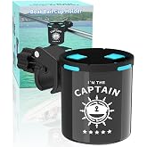 Seaperk Marine Boat Rail Cup Holder, No Drilling Install On Bimini Top Conver Rail Or Pole, Grip Rail, Grab Bar, Boat Gifts for Boat Lover, Cup Holder for PWC, Jet Ski, Seadoo
