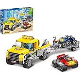 City Race Buggy Transporter Building Set,324 PCS 3 in 1 City Service Truck Cars Building Blocks Kit,STEM Vehicles Toys,Construction Playset Birthday Xmas Gifts for Kids Boys 6 7 8 9 10-Year-Old