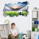KAIRNE Large 3D Football Stadium Wall Sticker Soccer Kids Room Decor view 6
