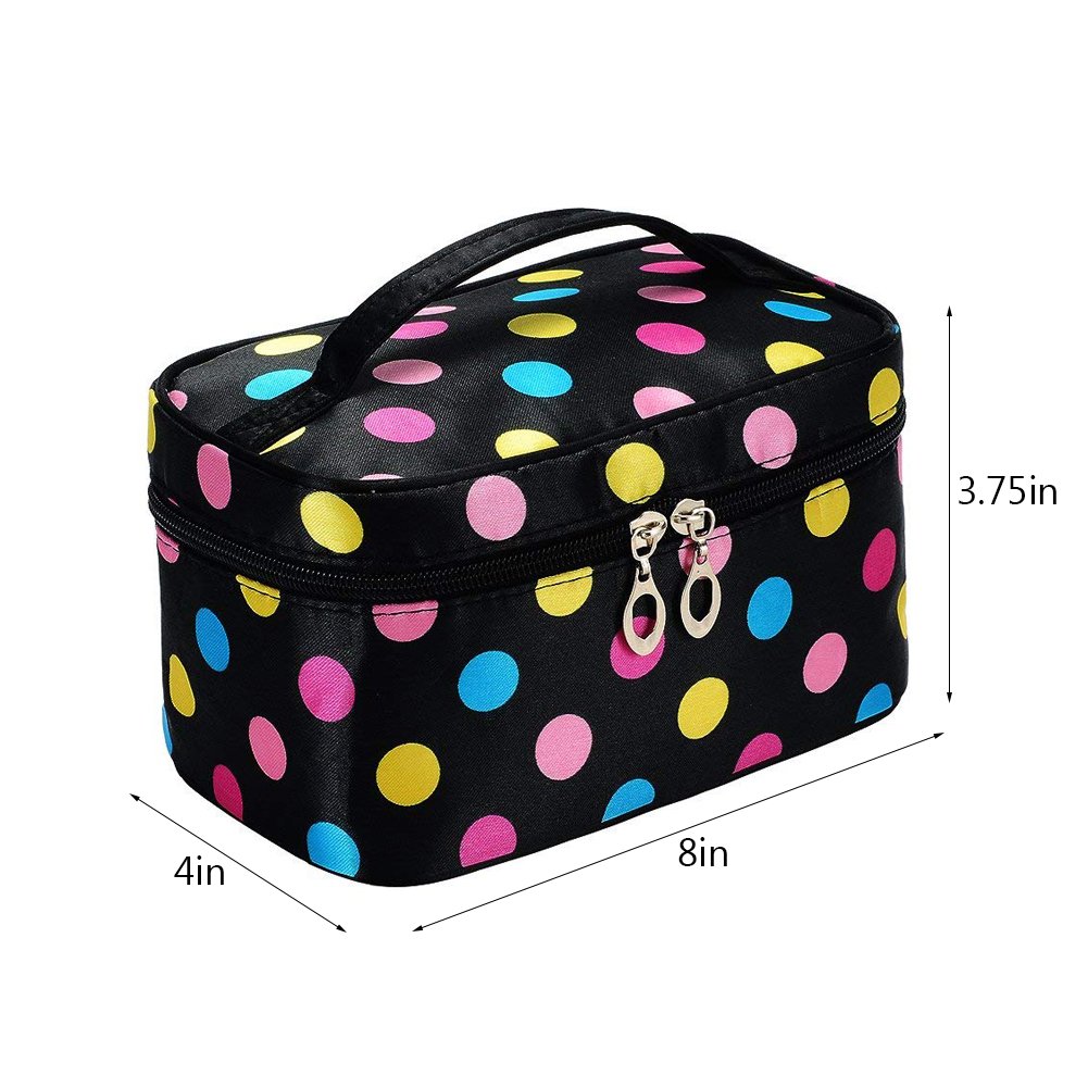 pix Makeup Backpack For Kids portable cute small travel colorful mirror makeup bag cosmetic organizer tote bag for kids women toddler teens little girls