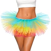 Tutu for Women Adults - 5-Layer Tulle Skirts 80s Outfit for Women - Puffy Adult Tutus - Halloween Costumes Skirt