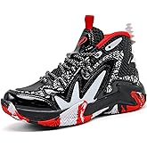 JMFCHI Kids Basketball Shoes High-top Sports Shoes Sneakers Durable Lace-up Non-Slip Running Shoes Secure for Little Kids Big Kids and Boys Girls