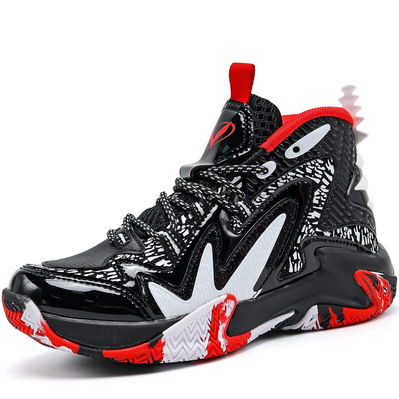 JMFCHI Kids Basketball Shoes High-top Sports Shoes Sneakers Durable Lace-up Non-Slip Running Shoes Secure for Little Kids Big Kids and Boys Girls