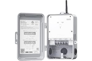 DEWENWILS Pool Pump Timer, Heavy Duty Outdoor WiFi Timer Box, 40A 120VAC 2HP, Work with Smart Life, Alexa, Google Assistant, Easy Wiring for Pool, Water Heater, ETL Listed