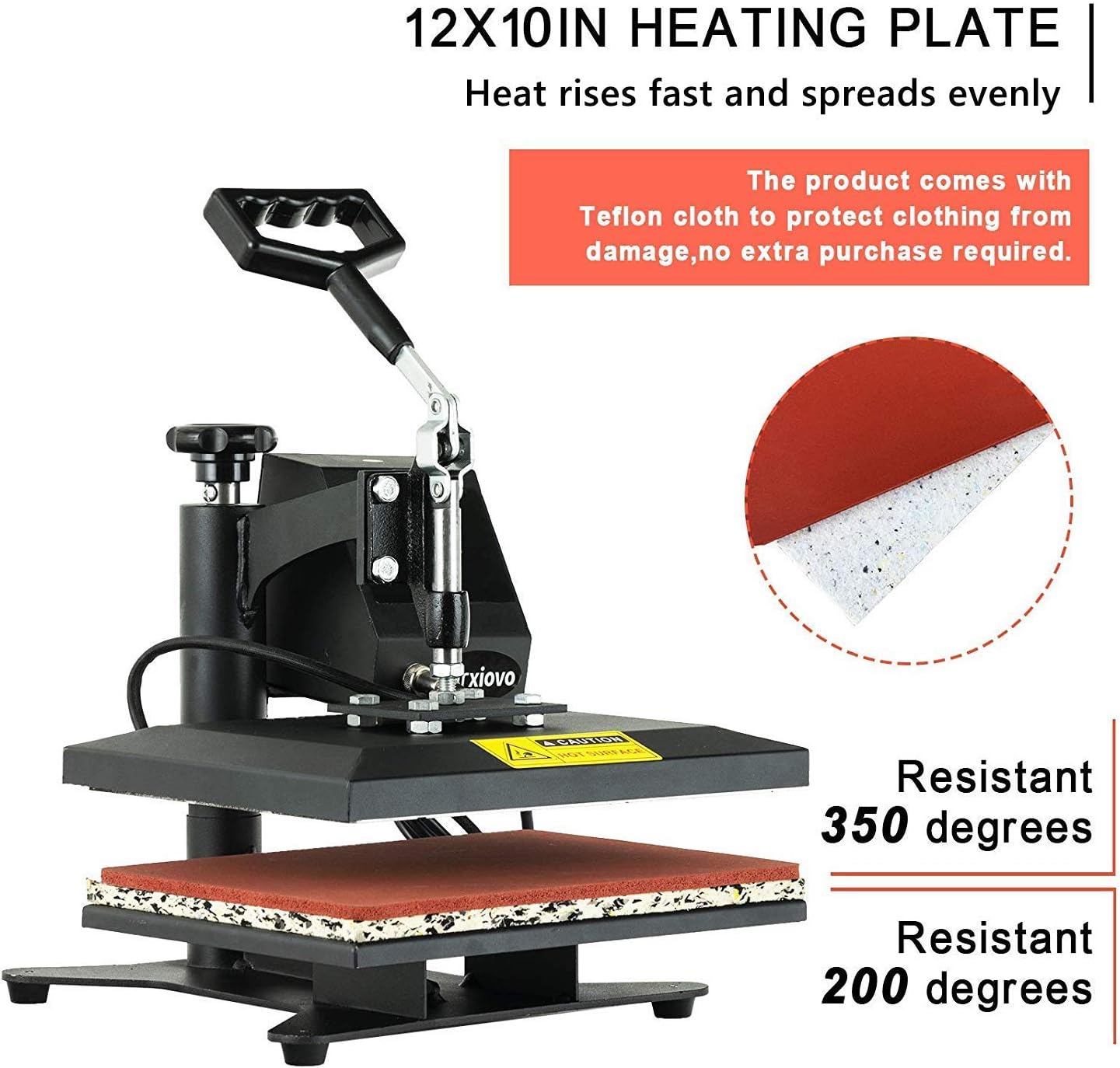 nurxiovo heat press machine 12x10