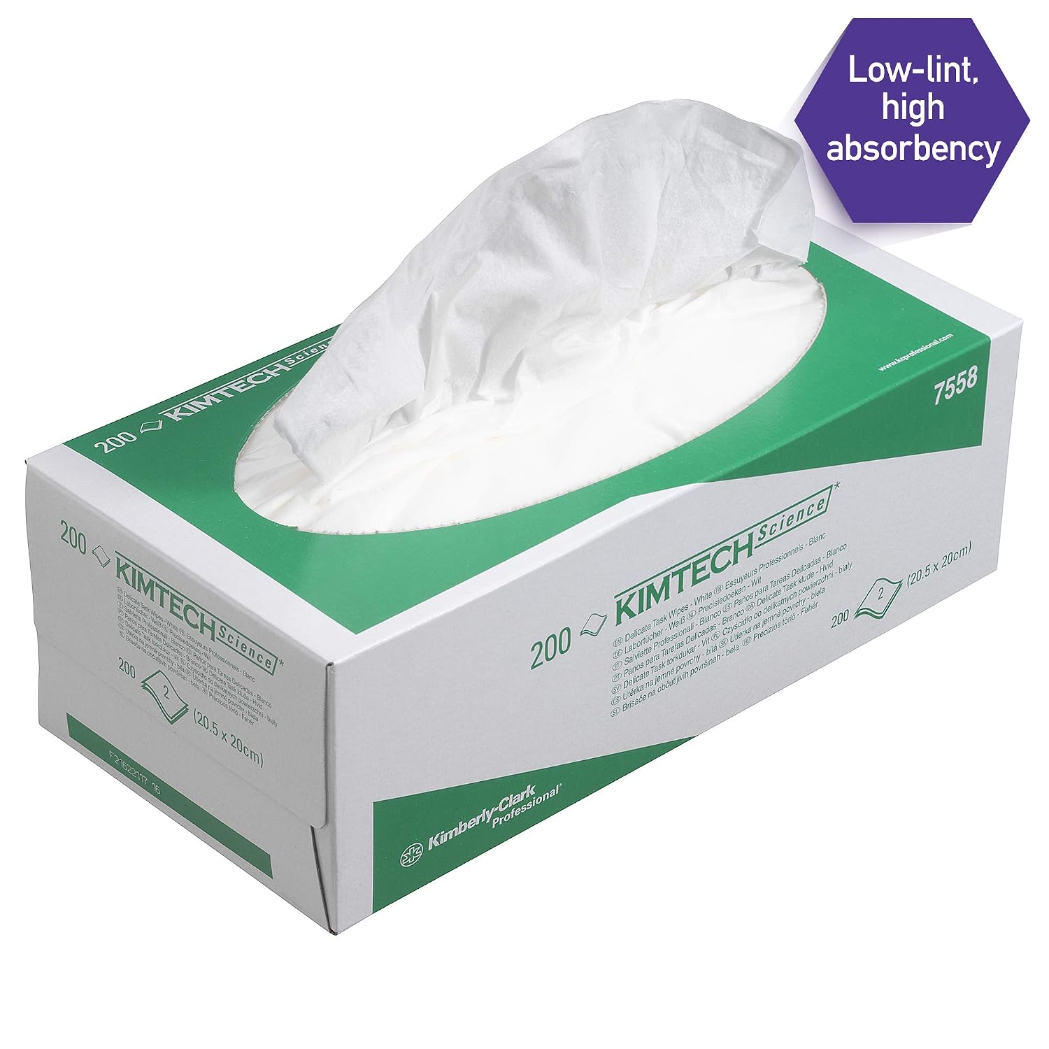 Kimtech Science Delicate Task Wipers 7558 - 2 Ply Wipes - 15 Cartons x 200 White Wipers (3,000 total), 200 count (Pack of 15) - Image 5