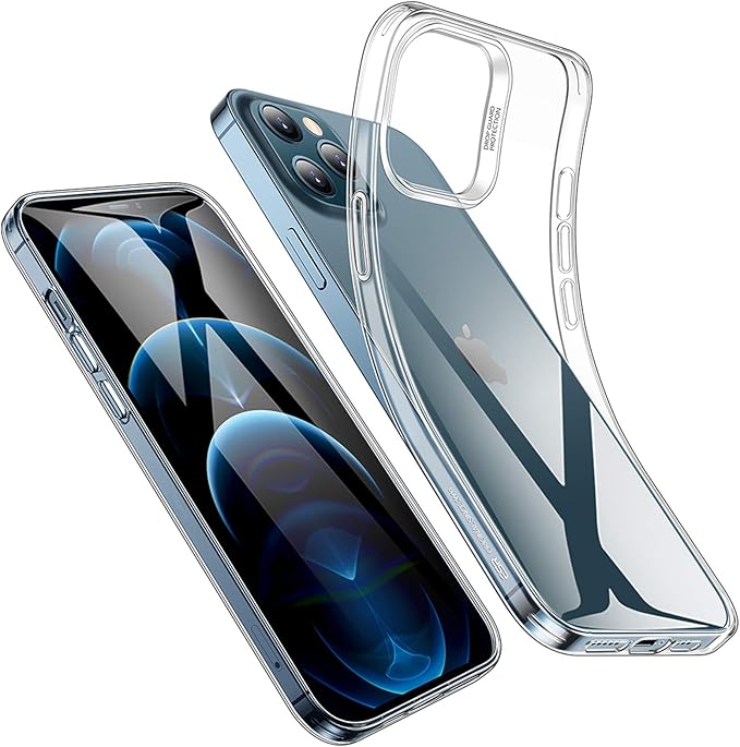 Esr Clear Case Compatible With Iphone 12 Pro Max Silicone Slim Clear Soft Tpu Flexible Silicone Cover For Iphone 6 7 Inch Clear Amazon Co Uk Electronics