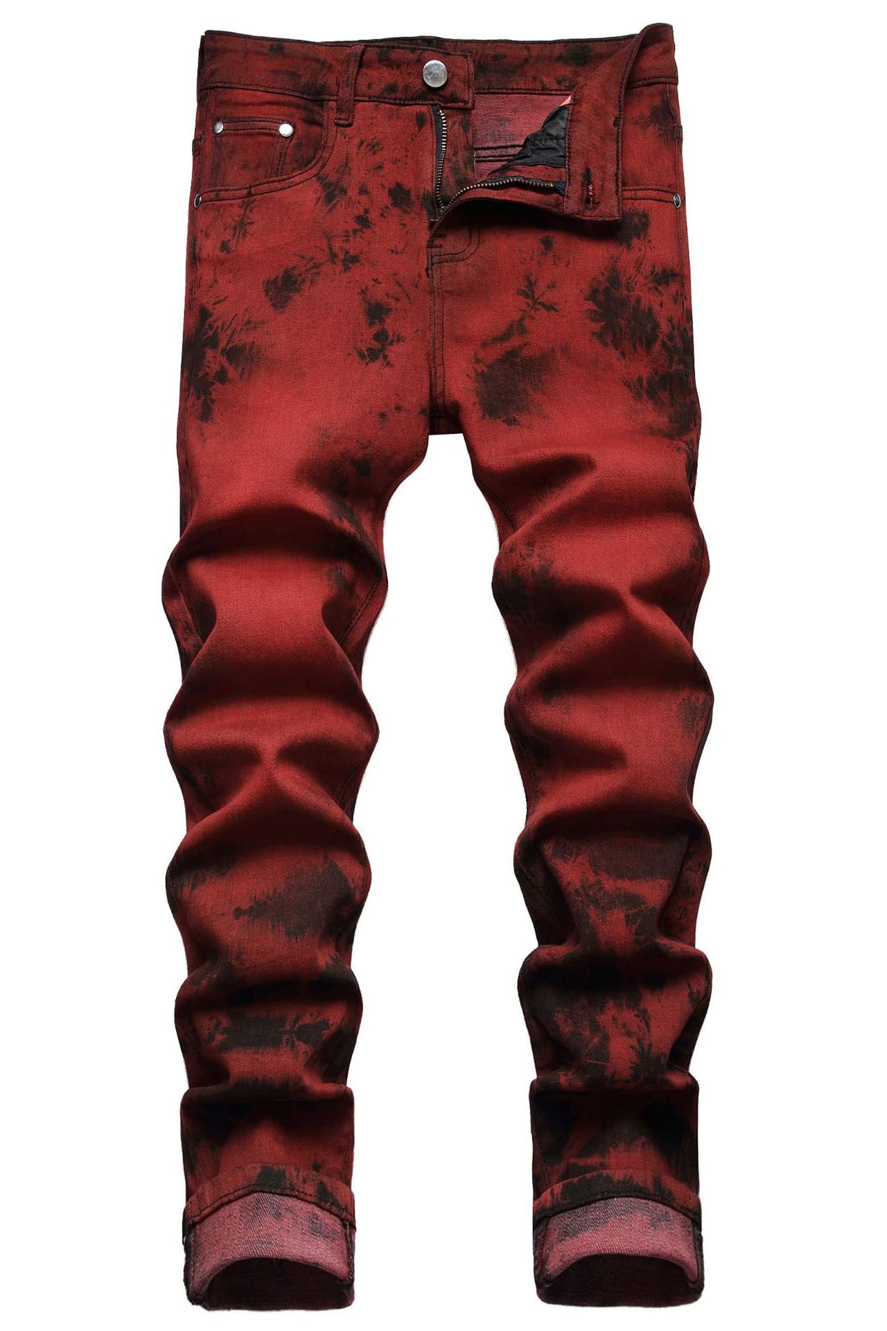 Baylvn Men's Ripped Distressed Destroyed Straight Slim Fit Jeans Skinny Casual Fashion Denim Pants