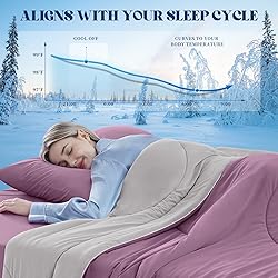 FineMay Cooling Comforter Queen Size, Double-Sided