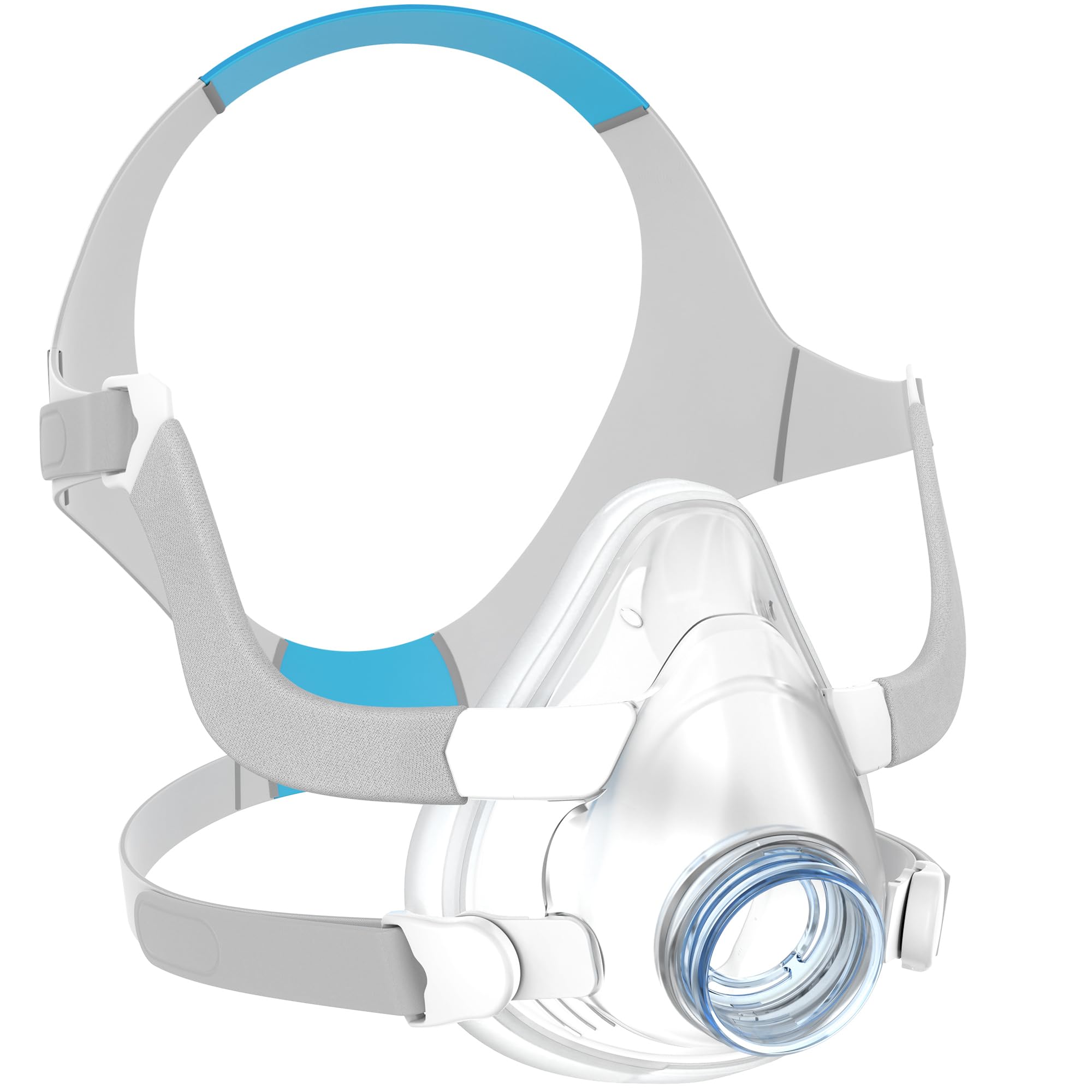 Photo 1 of 1 Set Replacement for AirFit F20 Mask Medium - Includes Mask Cushion, Headgear, Frame, Soft Straps with Clips for CPAP Supplies- No Elbow- Full Face Designed for Confident Seal & Stable Fit