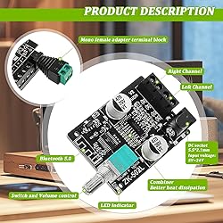 EPLZON 50W+50W Bluetooth Amplifier Board DC 5-24V