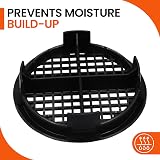 Timloc 8 x 70mm Round Soffit Air Vents Push Fit Black Plastic Fascia Eaves Disc view 9