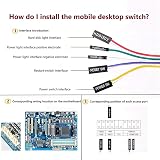 Potadak 4x ATX Computer Case Power Reset Switch Cable 65cm w/ Red Green LED view 8