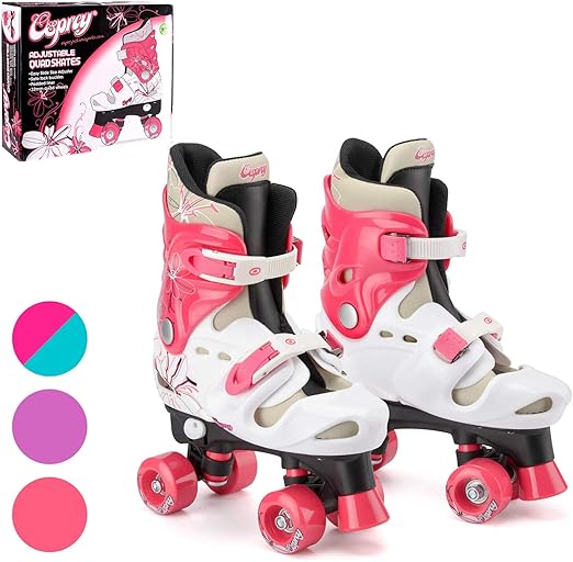Osprey Kids Roller Skates, Adjustable Roller Skates Girls, Quad Skate Design Amazon.co.uk