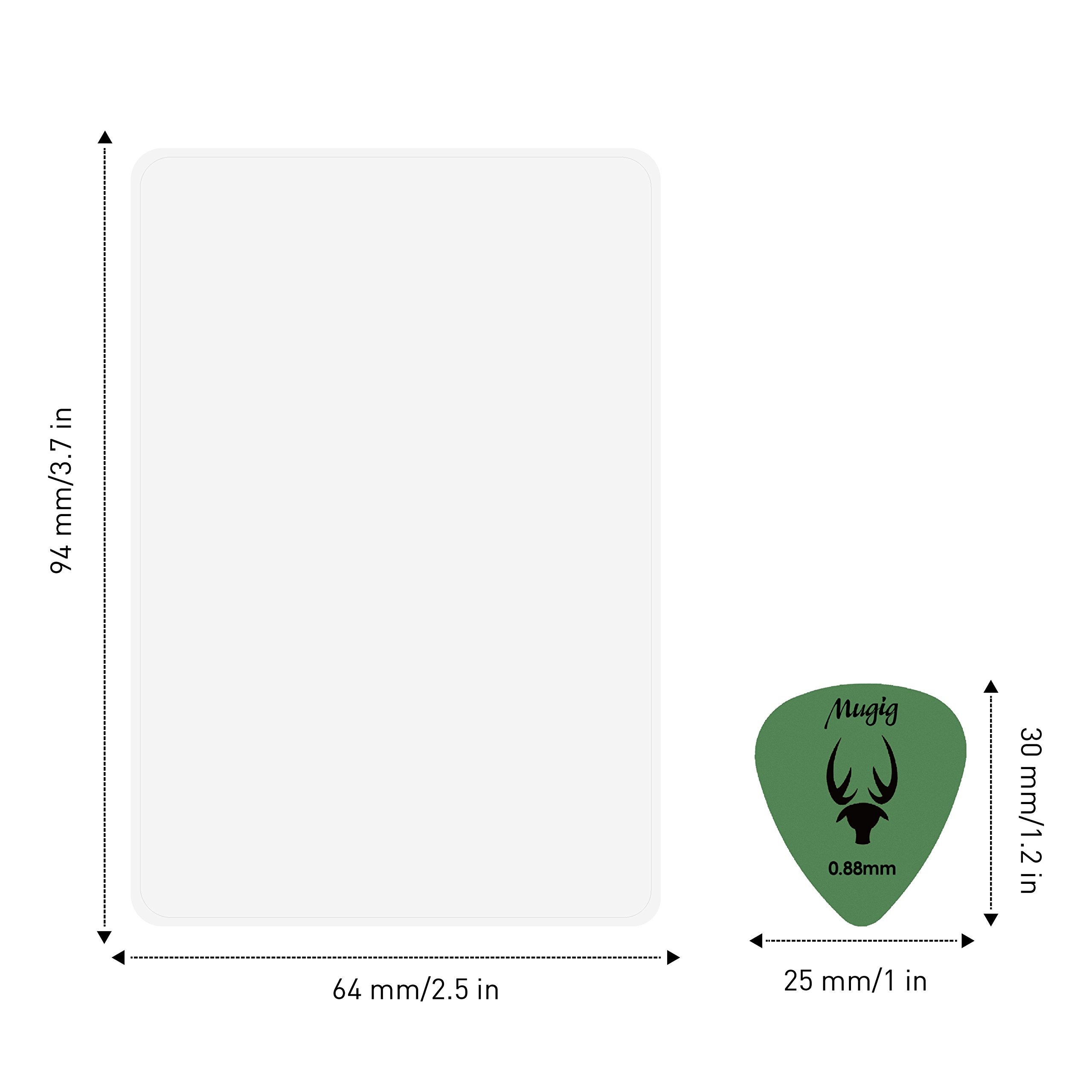 Mugig Gitarre Plektren Plektron bunte Picks 50 Stück 0.88mm für E-, Akustik- und Bass-Gitarre (0.88mm)