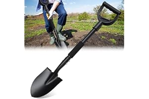 DIOVPLX Shovel, Garden Shovel for Digging, 31 inch Small Shovels Heavy Duty Portable Mini Spade with Curved D-Handle for Gardening, Digging, Camping, Car, Kids Sand Beach Shovels