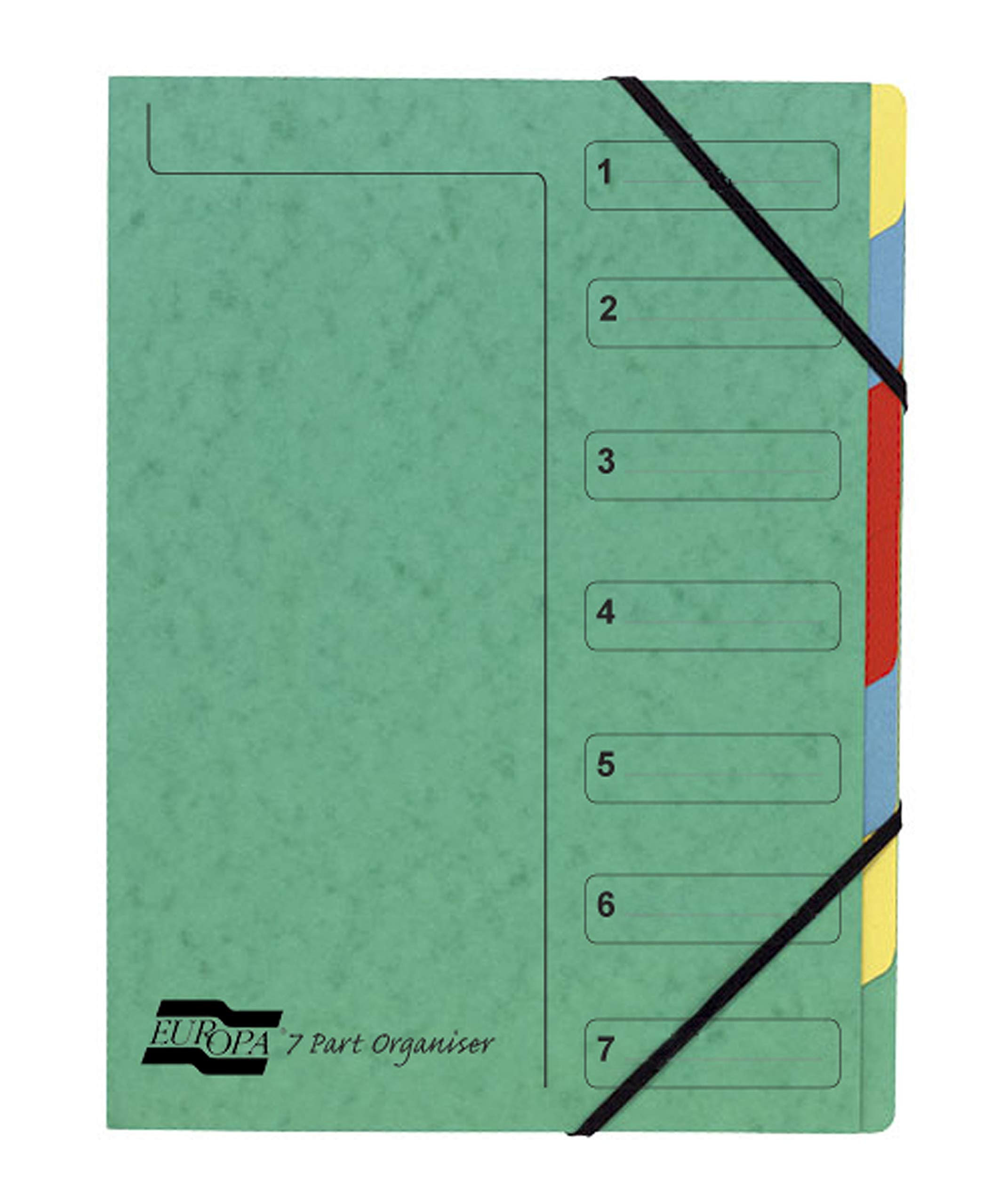 Exacompta Europa Multipart File, A4, 500 Micron, 7 Part - Green