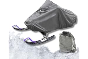 FORMOSA COVERS 300 Denier Water-Repellent Snowmobile Storage Cover with Waterproof Seams fits Arctic Cat, Polaris, Ski Doo, Yamaha in Grey (up to 125" L and 126"-138" L)