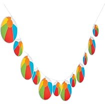 Amazon.com: Beach Ball Hanging Garland (7 feet long) Birthday and ...