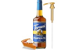 Sugar Free Pumpkin Syrup for Coffee 25.4 Ounces, Torani Sugar Free Pumpkin Pie with Little Squirt Syrup Pump