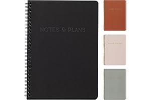 Beautiful Daily Planner And Notebook With Hourly Schedule - Aesthetic Spiral To do List Notepad to Easily Organize Your Tasks