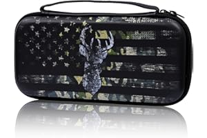 WtallasiSei Camouflage Flag Deer Hunting Carry Case Compatible With Nintendo Switch Lite And Switch Oled, Hard Portable Travel Storage Bag For Accessories Console