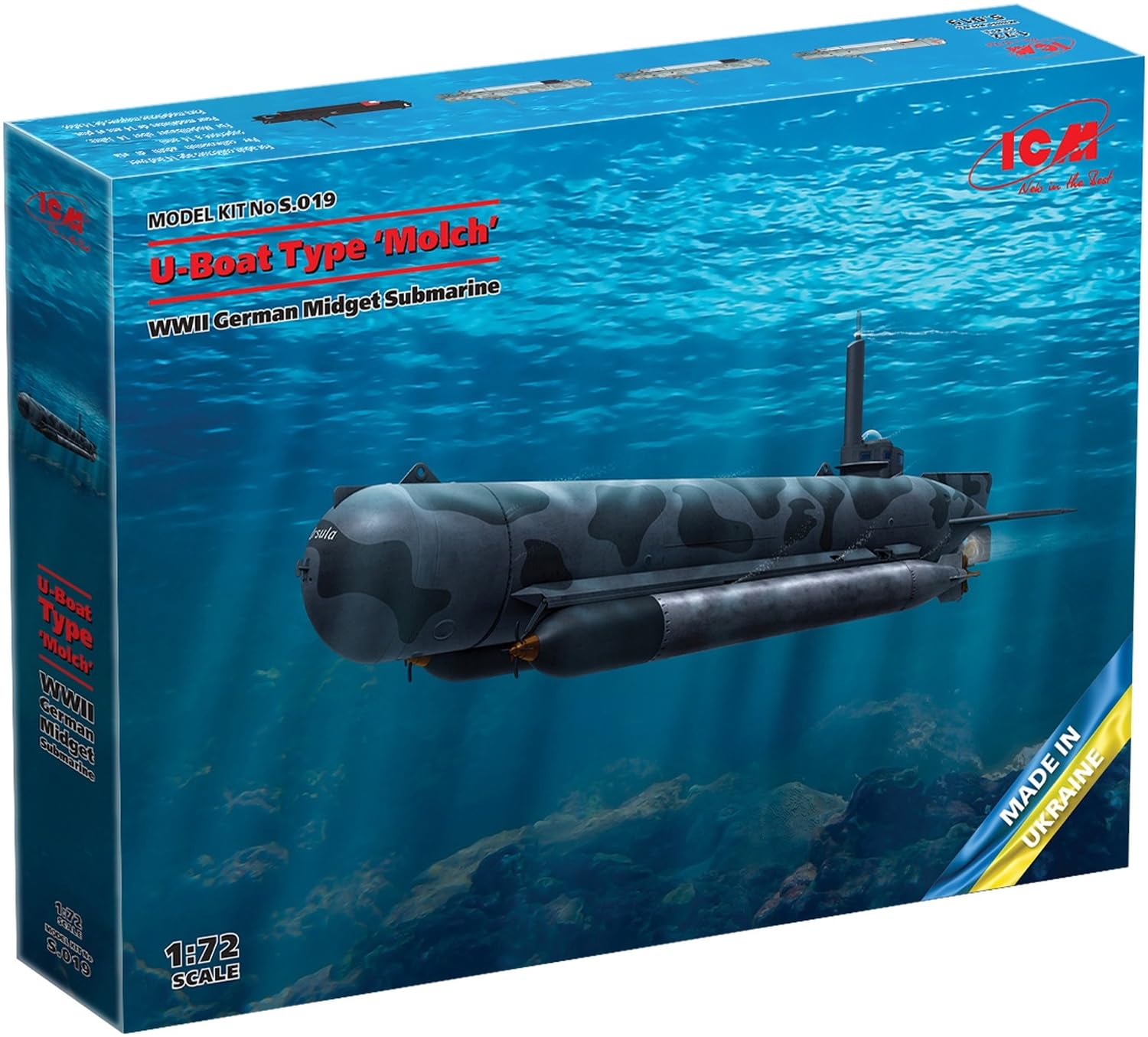 ICM 1:72 - U-Boat Type 'Molch' WWII German Midget Submarine