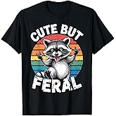 Cute But Feral Toddler Funny Raccoon Racoon Kids Feral Child T-Shirt