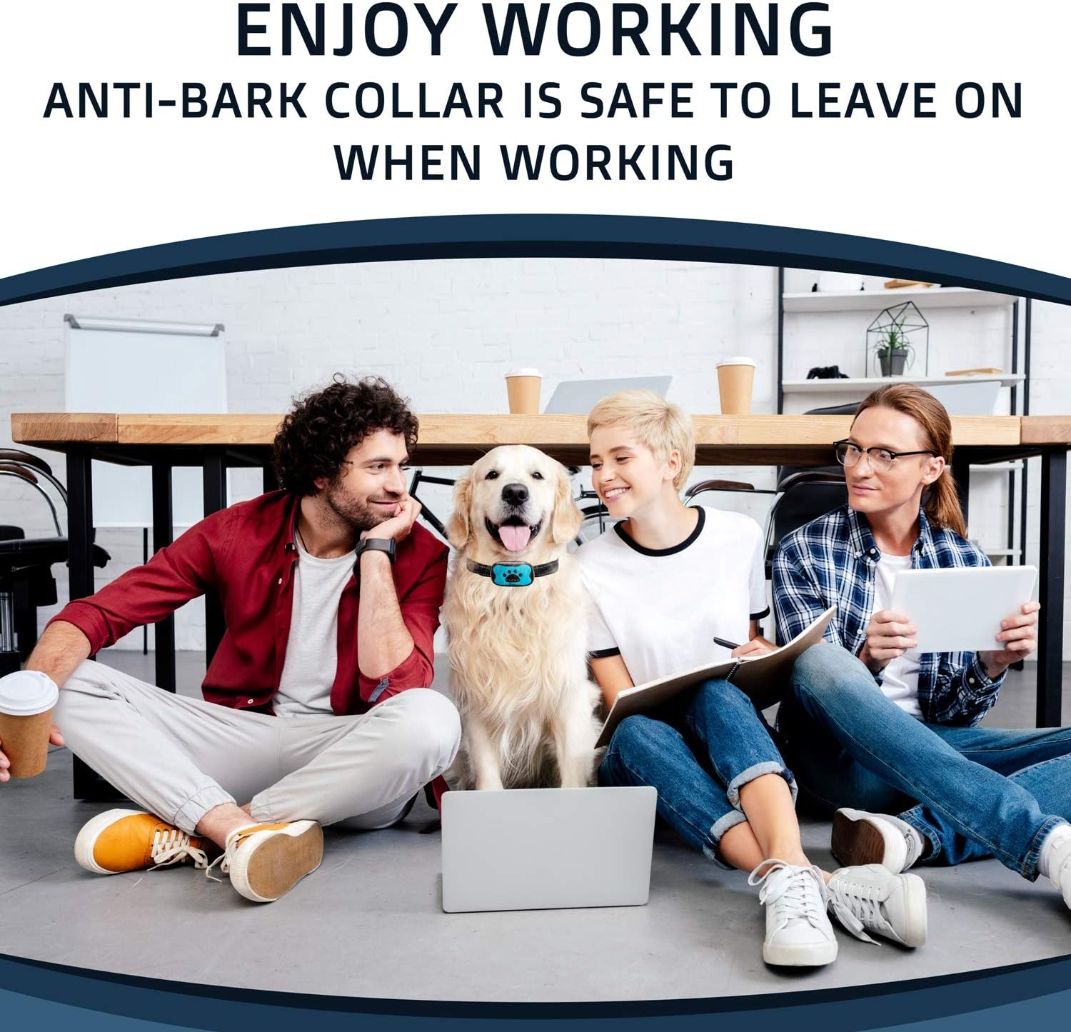 PawPets Anti Bark Collar - No Shock Training Dog Collar - Humane with Vibration and Sound Barking Collar for Small Medium Large Dogs 5-110lbs - 2 Pack - Great as Gift : Kitchen & Dining