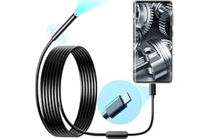 FOXOLA Wireless Endoscope, Wi-Fi Industrial Borescope with 6 LED Lights, 7.9mm Type-C USB Snake Camera, Waterproof IP67 Inspection Camera for OTG Android Phone & Ipad10 (5.5ft, Type-C Powered ONLY)