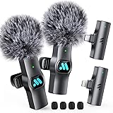 Leettus 2pcs Dual Receivers Mini Microphone for