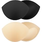 2 Pairs Small Size Bra Inserts Breast Enhancers, Women's Push Up Bra Pads Inserts, Push up Swimsuit Pads, Fits A Cup