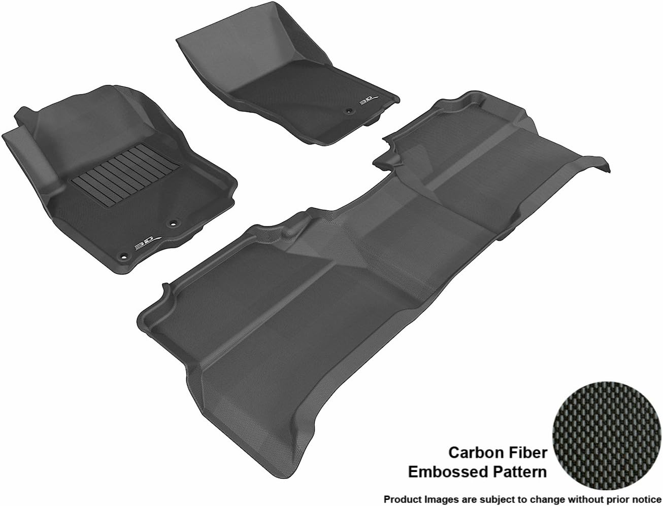 Kagu Rubber Gray 3D MAXpider Front Row Custom Fit AllWeather Floor Mat