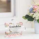 Buioata Gifts for Grandma Acrylic Puzzle Block with Heartfelt Message 3.3x3.9 in view 7