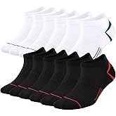 COOPLUS 12 Pack Men's Athletic Ankle Socks Cushioned Running Breathable Low Cut Casual Socks