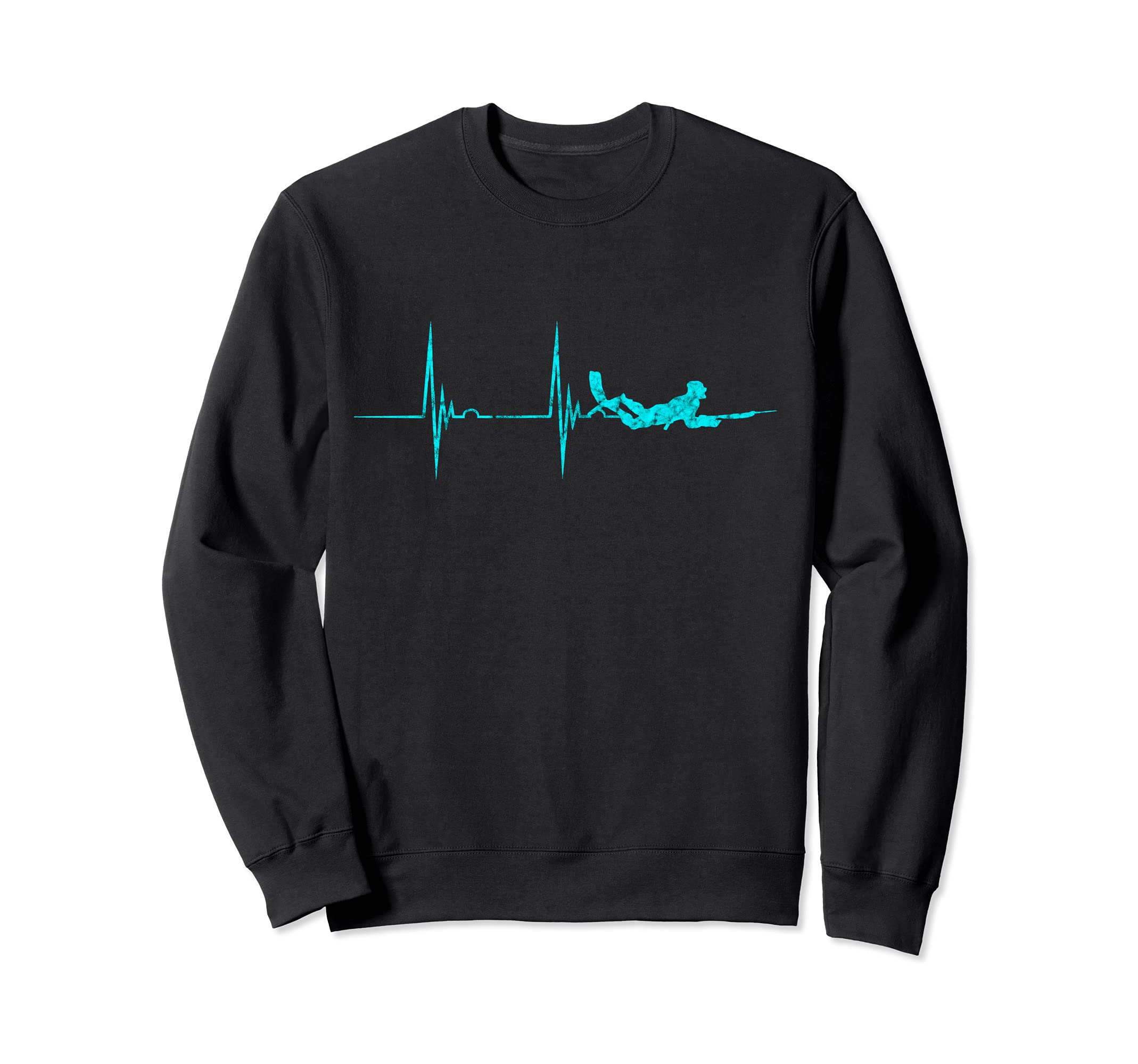 Spearfishing Heartbeat EKG Pulse Dive Spearfisher Hunting Sweatshirt