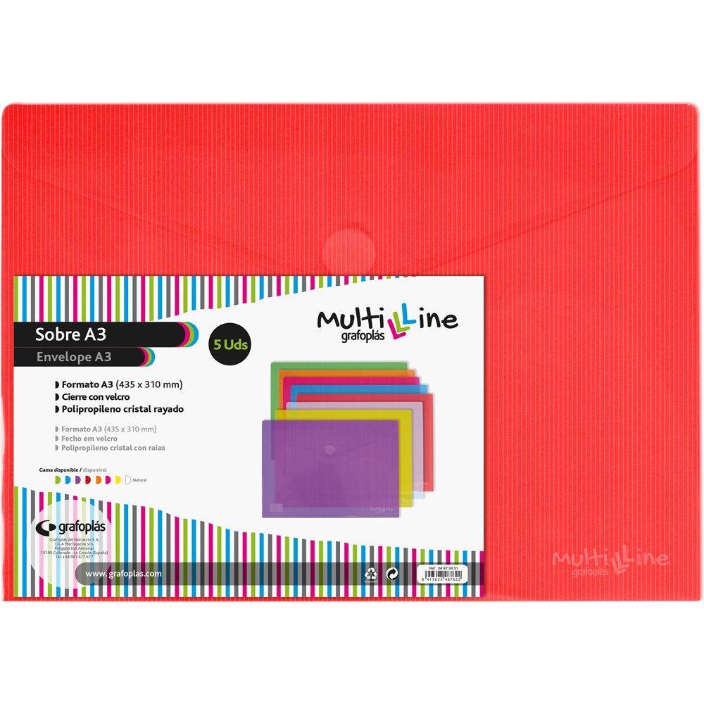 Economic grafoplas 4872451 Envelopes with Extra Capacity, Red, A3