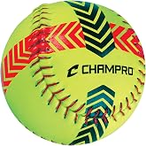 Champro Striped Training Softball Set (Optic Yellow, 12-Inch)