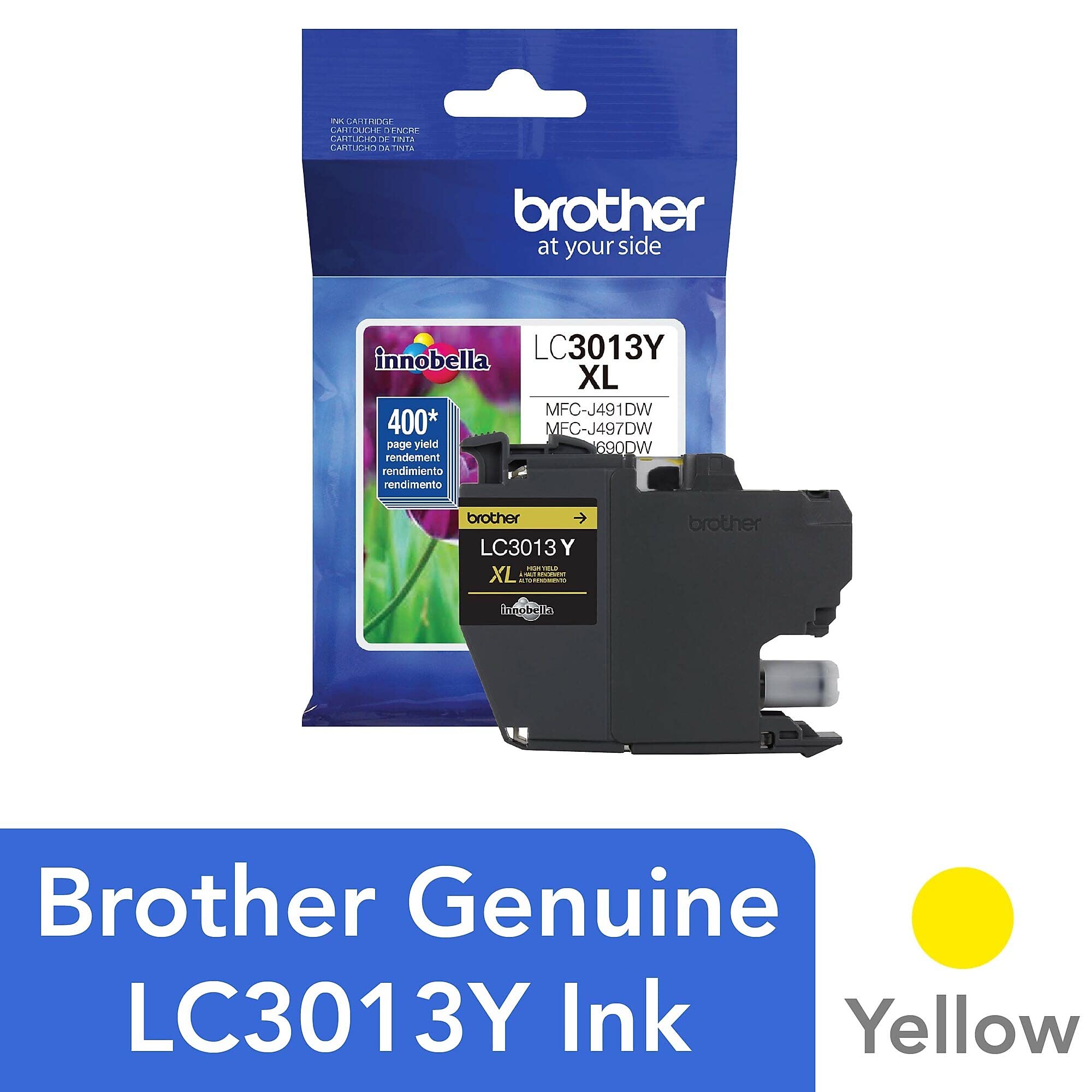 Brother Printer LC3013Y Single Pack Cartridge Yield Up To 400 Pages LC3013 Ink Yellow