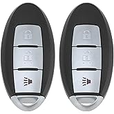 X AUTOHAUX KR5S180144106 433Mhz Replacement Keyless Entry Remote Smart Key Fob for Nissan Rogue 2014-2018 285E3-4CB1A 285E34CB1A 4A Chip 3Buttons 2Pcs