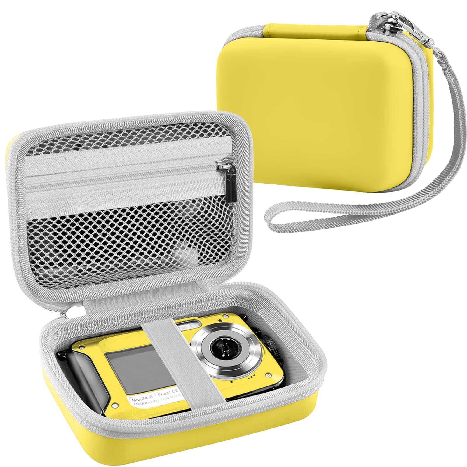 Photo 1 of ****CASE ONLY**** Leayjeen Underwater Camera Case Compatible with YISENCE/QUNVAL/Yifecial/YEEIN 11FT Waterproof Camera,Selfie Underwater Camera for Snorkeling Compact Floatable-Yellow?Case Only?