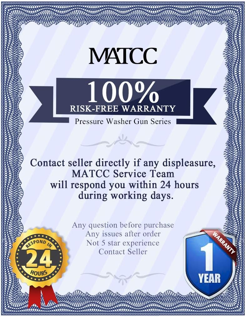 MATCC Adjustable Foam Cannon I Liter Bottle Snow Foam Lance Fit 1/4" Quick Connector Foam Blaster for Pressure Washer Gun: Automotive