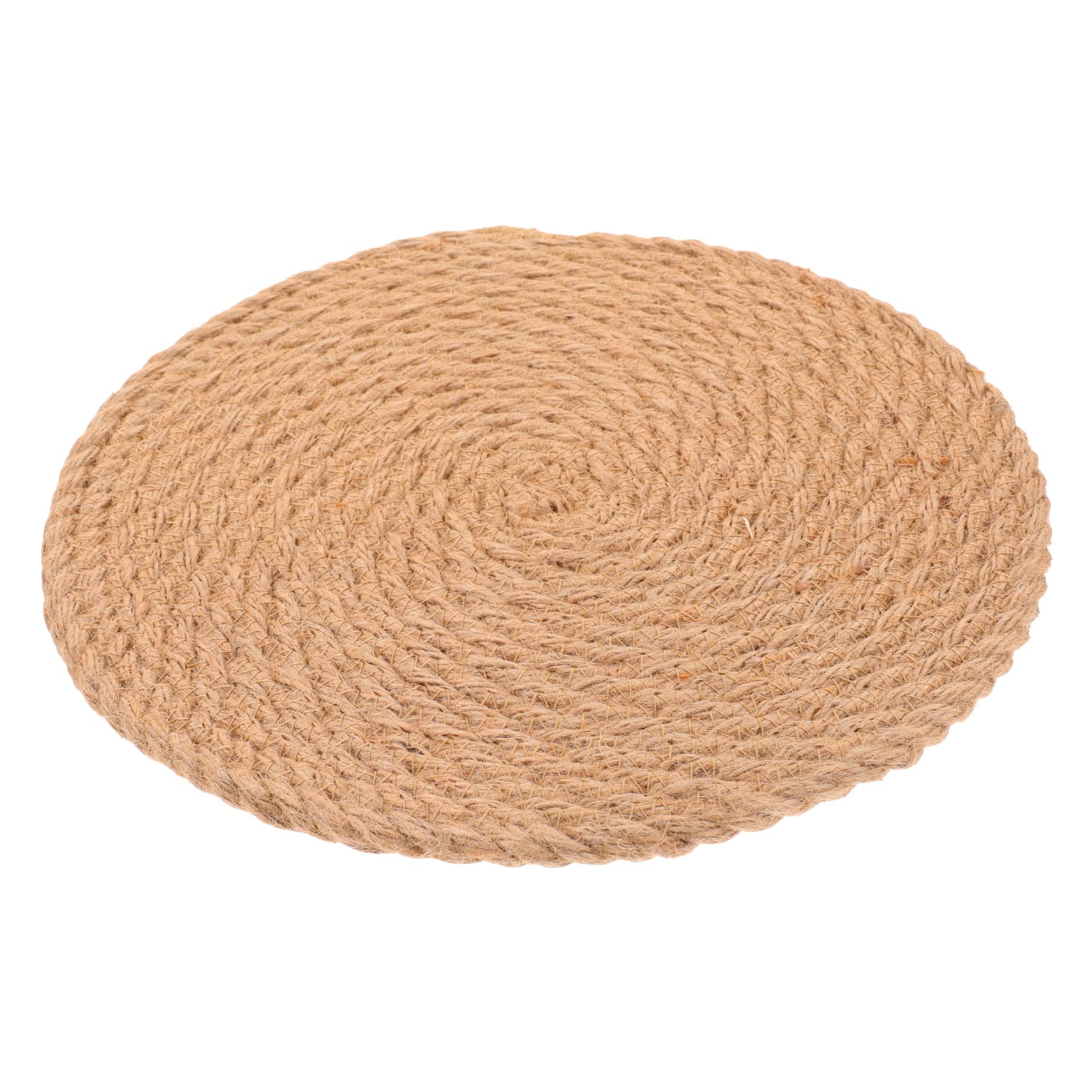RORPOIR Natural Braided Round Placemat Non-slip Heat-resistant Insulation Table Mat for Dining Woven Coaster for Everyday Use and Home Decoration Rustic Table Decor