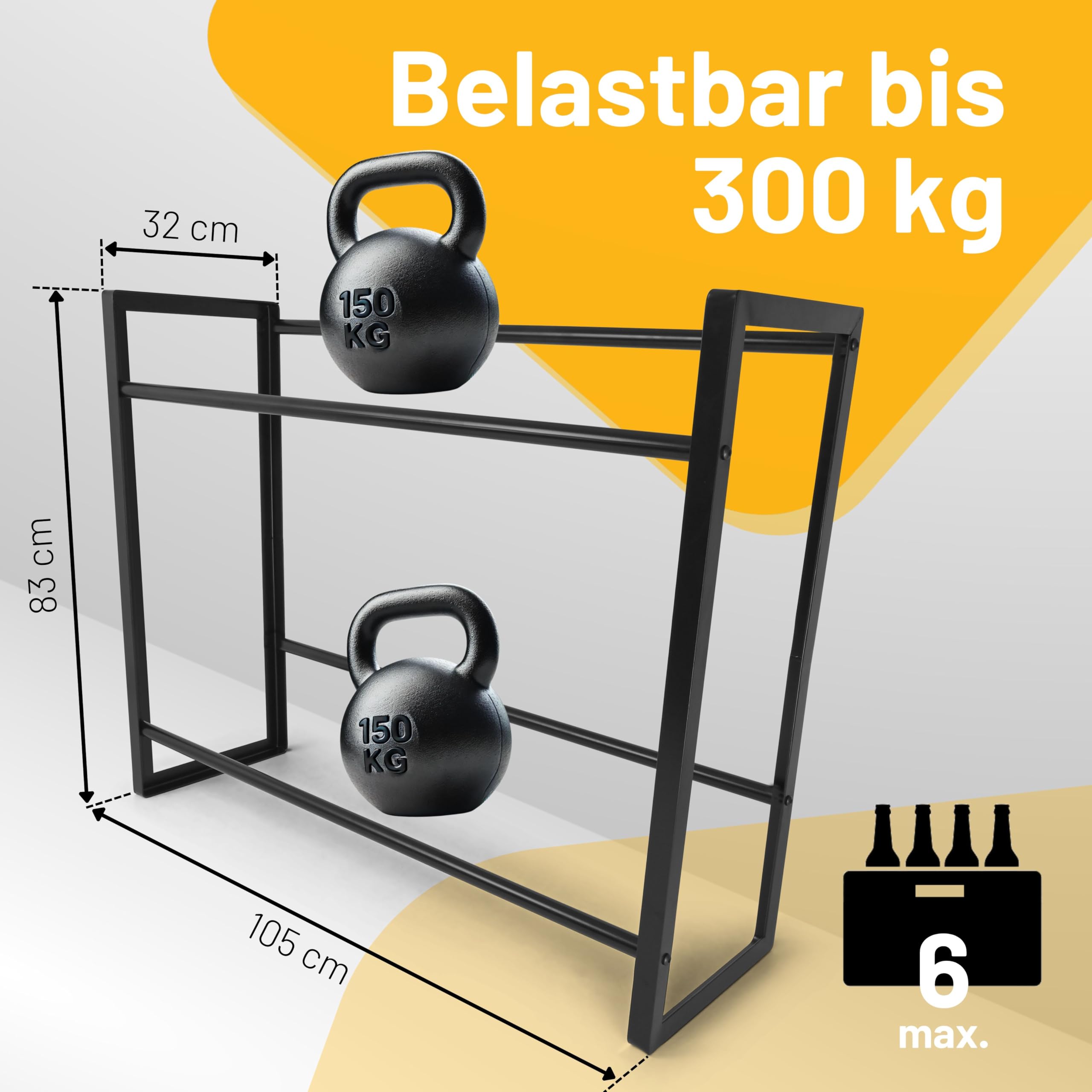 D&D Living® CRINO Getränkekistenregal 6 Kisten | Das Original Getränkeregal | Hohe Stabilität durch Metallrahmen | entwickelt in Österreich 5