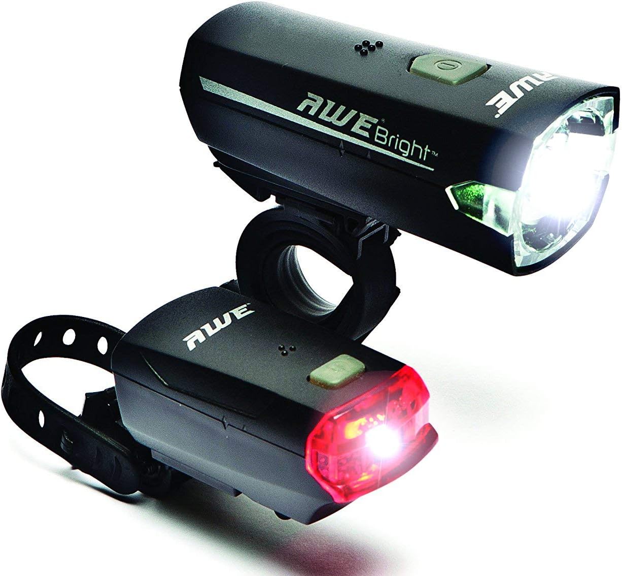 AWE® AWEBright™ British Standards Bicycle Front/Rear Light Set 12 Lux